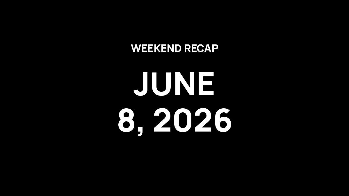 Weekend Recap