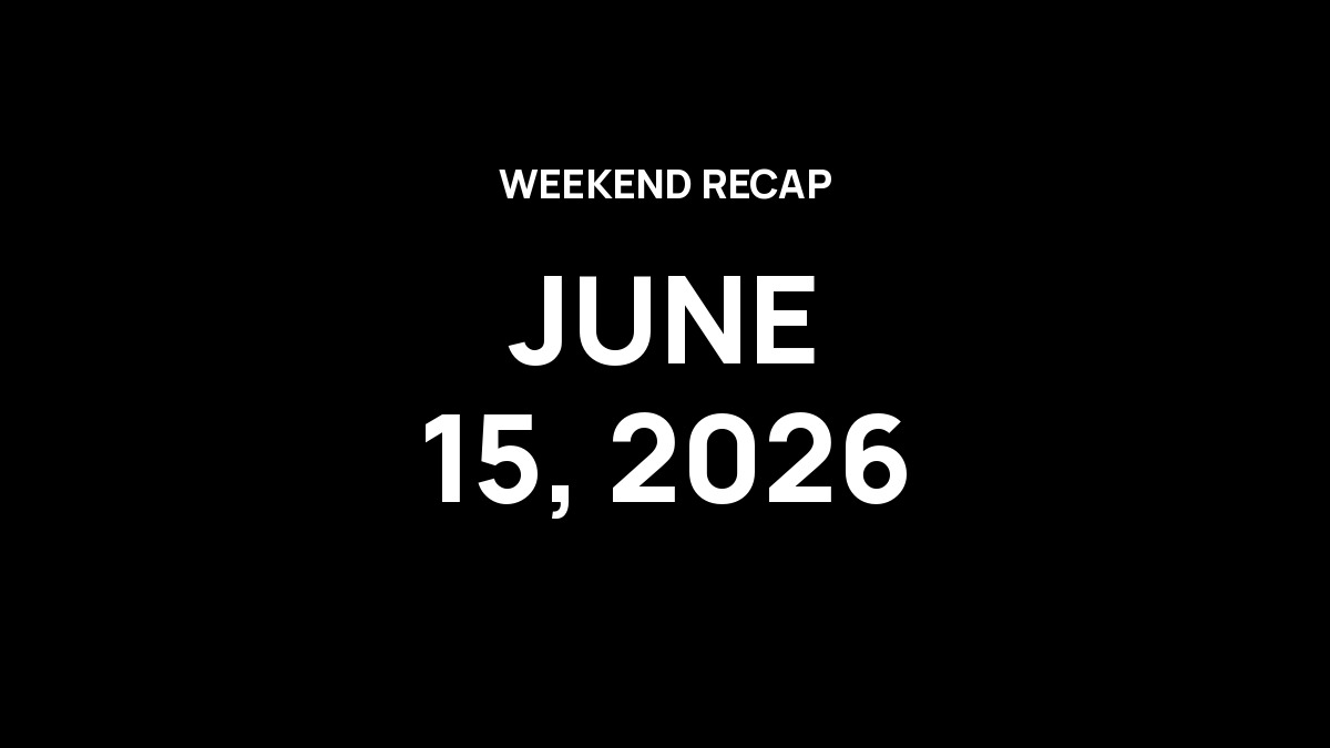 Weekend Recap